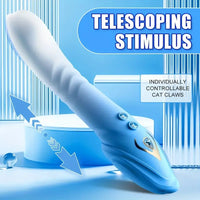 8.66in Thrusting Vibrating Automatic Big Silicone Soft Women Dildo