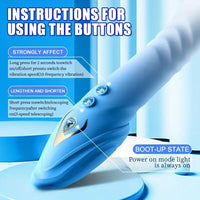 8.66in Thrusting Vibrating Automatic Big Silicone Soft Women Dildo