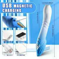 8.66in Thrusting Vibrating Automatic Big Silicone Soft Women Dildo