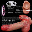 8.66in Vibrating Heating Thrusting Soft Silicone Automatic Dildo For Adults
