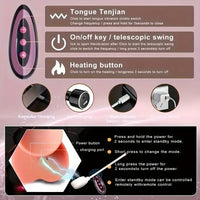 8.66in Vivid Thrusting Warming Silicone Soft Automatic Vibrating Dildo