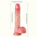 8.66in Wireless Vibrating Thrusting Heating Silicone Big Soft Real Dildo