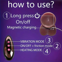8.66in Wireless Vibrating Thrusting Heating Silicone Big Soft Real Dildo