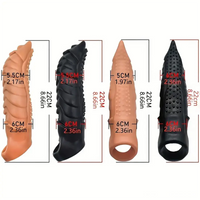 8.66in Wolf Head TPE Cock Sleeve Big Dildo BDSM Sex Toy For G Spot
