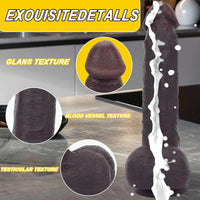 8.67in Double Layer Silicone Soft Big Dildo For Vaginal and Anal Masturbation