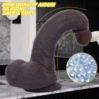 8.67in Double Layer Silicone Soft Big Dildo For Vaginal and Anal Masturbation
