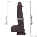 8.67in Double Layer Silicone Soft Big Dildo For Vaginal and Anal Masturbation