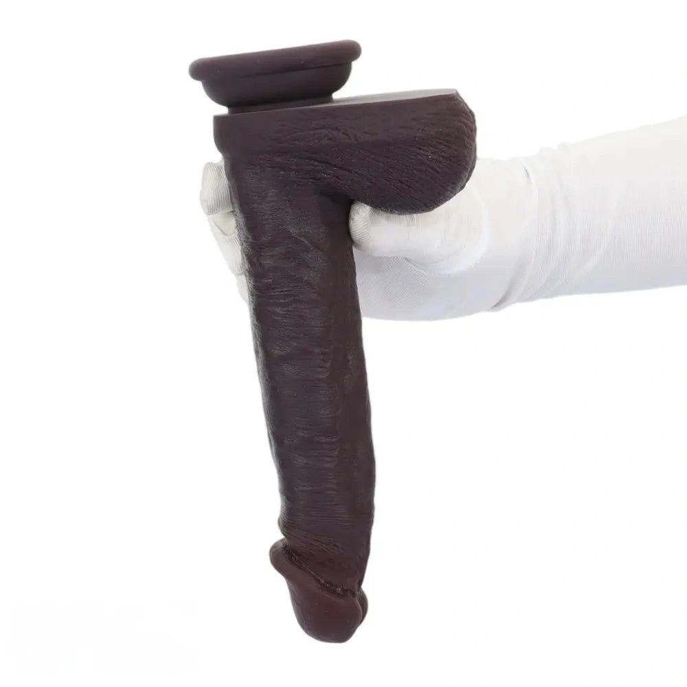 8.67in Double Layer Silicone Soft Big Dildo For Vaginal and Anal Masturbation