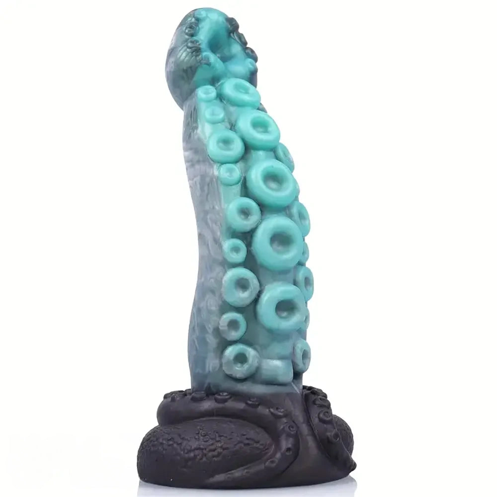 8.67in Octopus Tentacle Soft Dong Silicone Dildo Suction-Cup Base