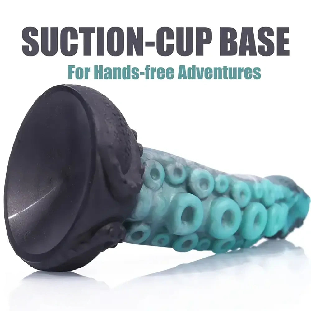 8.67in Octopus Tentacle Soft Dong Silicone Dildo Suction-Cup Base