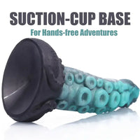 8.67in Octopus Tentacle Soft Dong Silicone Dildo Suction-Cup Base