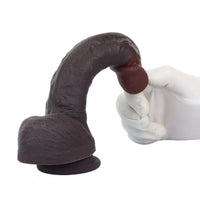 8.67in Real Skin Silicone Soft Big Dildo For Handsfree Pleasure Couple Cock