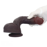 8.67in Real Skin Silicone Soft Big Dildo For Handsfree Pleasure Couple Cock