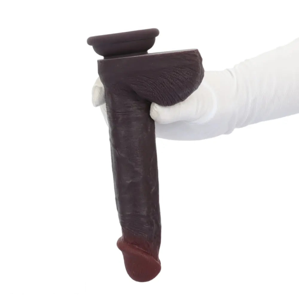 8.67in Real Skin Silicone Soft Big Dildo For Handsfree Pleasure Couple Cock