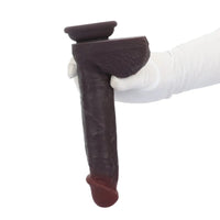 8.67in Real Skin Silicone Soft Big Dildo For Handsfree Pleasure Couple Cock
