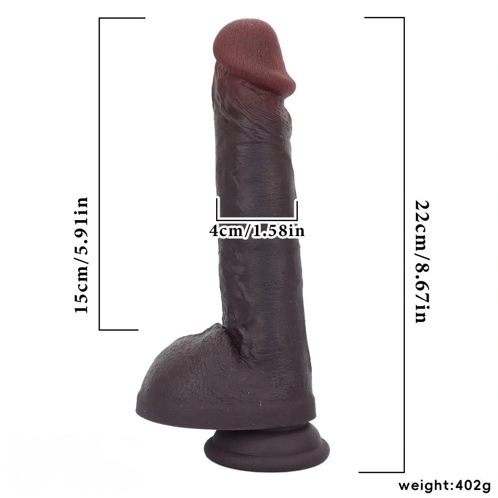 8.67in Real Touching Feeling Skin Dildo Adult Erotic Gift Non-Slip Suction Cup