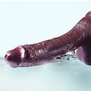 8.6in 10.2in Silicone Soft Ebony Big Dildo Flexible Masturbation Sex Toy