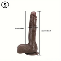 8.6in 10.43in Real Silicone Soft Big Dildo With Veined Shaft Firm Balls