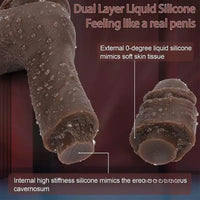8.6in 10.43in Real Silicone Soft Big Dildo With Veined Shaft Firm Balls