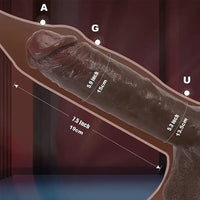 8.6in 10.43in Real Silicone Soft Big Dildo With Veined Shaft Firm Balls