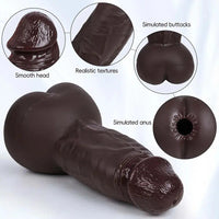 8.6in 3D Anal Tunnel Pocket Pussy Dildo With Anus Smooth Head Cock Toy