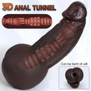 8.6in 3D Anal Tunnel Pocket Pussy Dildo With Anus Smooth Head Cock Toy