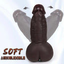 8.6in 3D Anal Tunnel Pocket Pussy Dildo With Anus Smooth Head Cock Toy