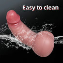 8.6in 3D Anal Tunnel Pocket Pussy Dildo With Anus Smooth Head Cock Toy