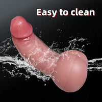 8.6in 3D Anal Tunnel Pocket Pussy Dildo With Anus Smooth Head Cock Toy