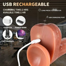 8.6in 3in1 Rocking Thrusting Heating Vibrating Soft Silicone Male Dildo