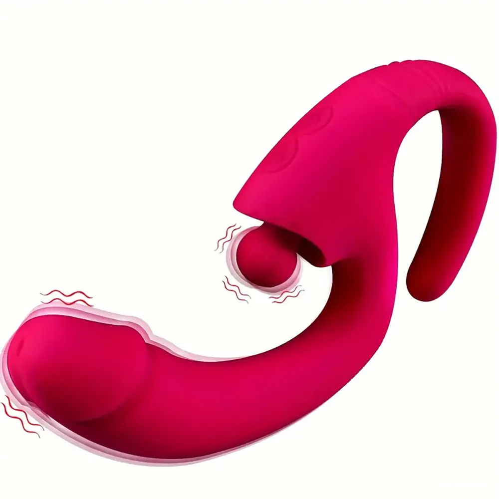 8.6in Auto Vibrating Impacting Big Dildo BDSM Sex Toy For G Spot