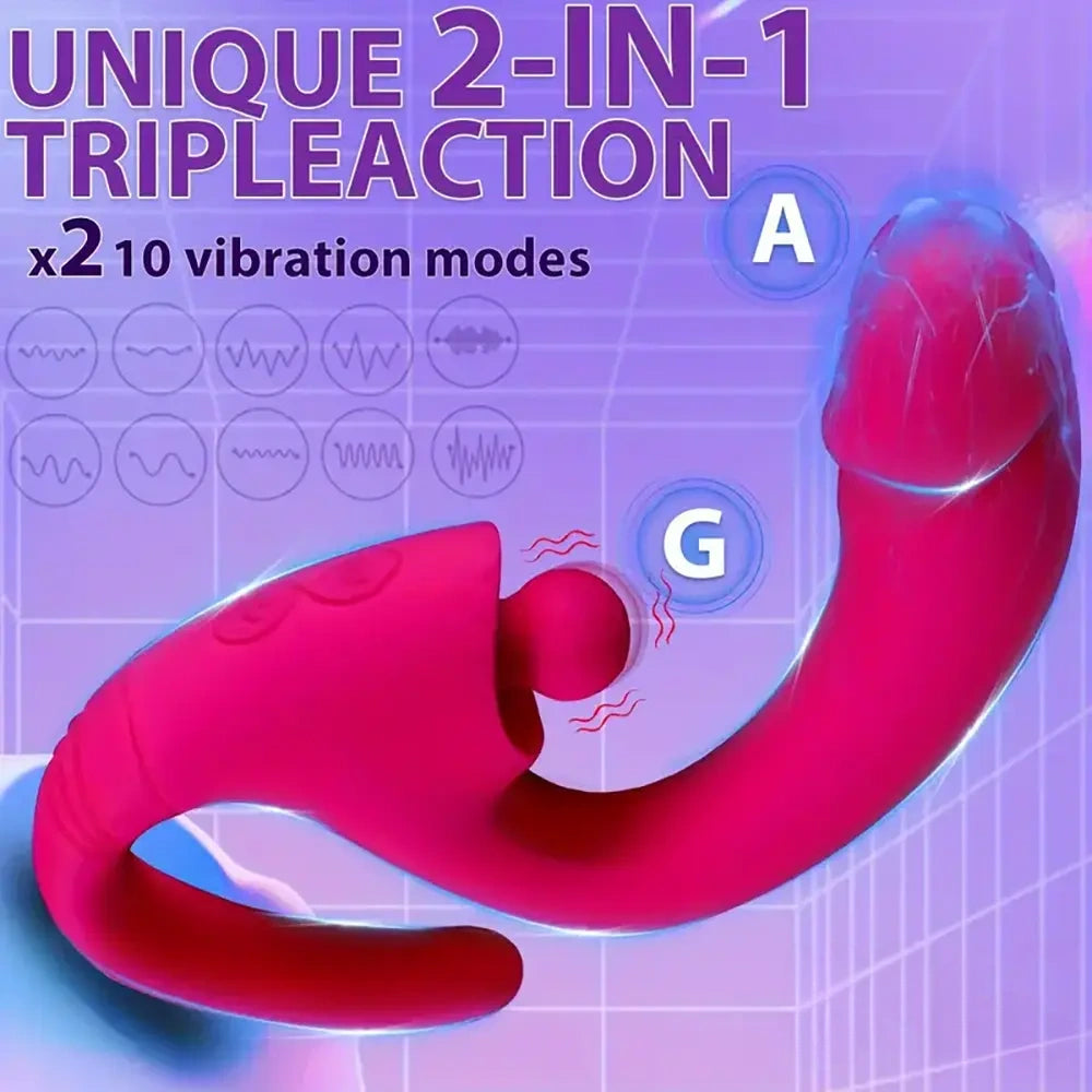 8.6in Auto Vibrating Impacting Big Dildo BDSM Sex Toy For G Spot