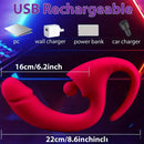8.6in Auto Vibrating Impacting Big Dildo BDSM Sex Toy For G Spot