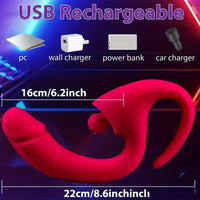 8.6in Auto Vibrating Impacting Big Dildo BDSM Sex Toy For G Spot