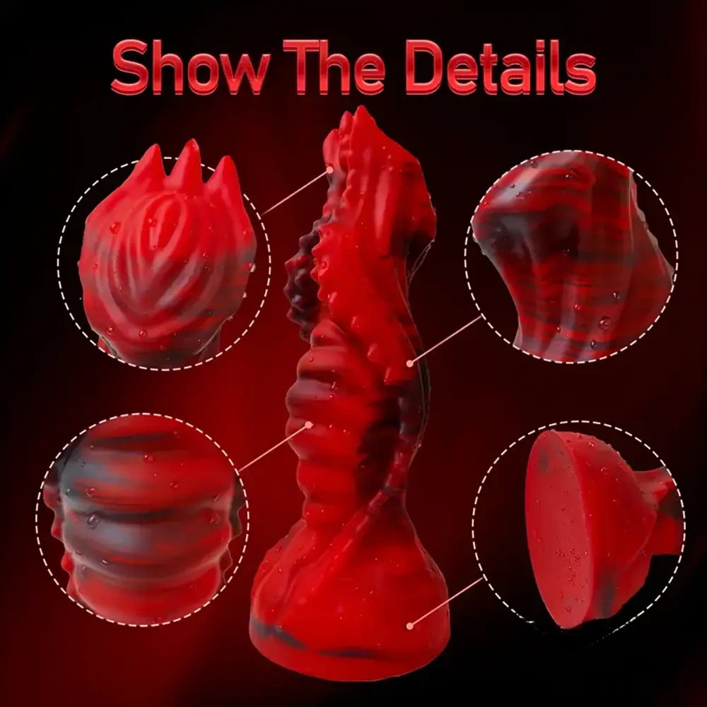 8.6in Large Odd Silicone Soft Monster Dildo For Gay Men Masturbation