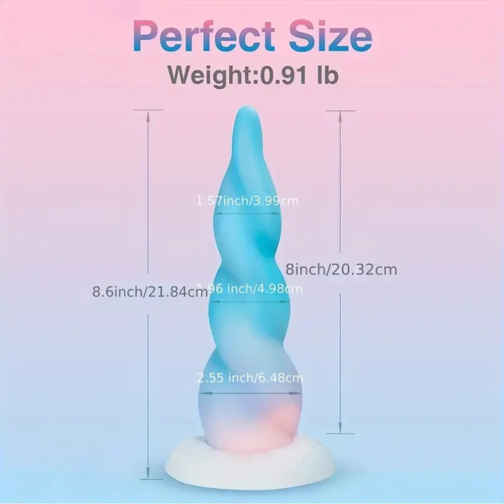 8.6in Monster Realistic Fantasy Big Silicone Soft Dildo For Women