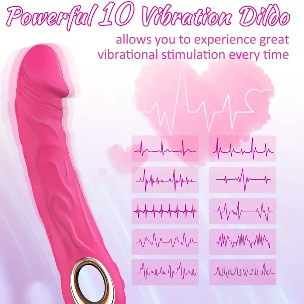 8.6in Premium Silicone Vibrating Realistic Dildo Women Vibrator