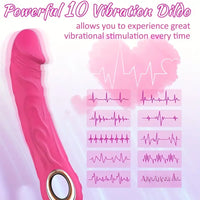 8.6in Premium Silicone Vibrating Realistic Dildo Women Vibrator