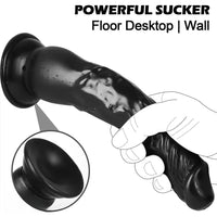 8.6in PVC Big Black Dildo Penis Adult Toy For Couples Anal Vagina