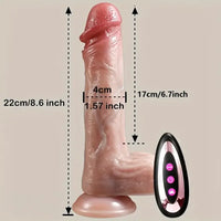 8.6in Remote Control Dildo With Electric Thrusting Heating Vibration