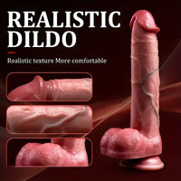 8.6in Remote Control Dildo With Electric Thrusting Heating Vibration