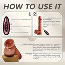 8.6in Remote Control Dildo With Electric Thrusting Heating Vibration