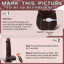 8.6in Soft Big Silicone Thrusting Vibrating Heating Remote Ebony Dildo