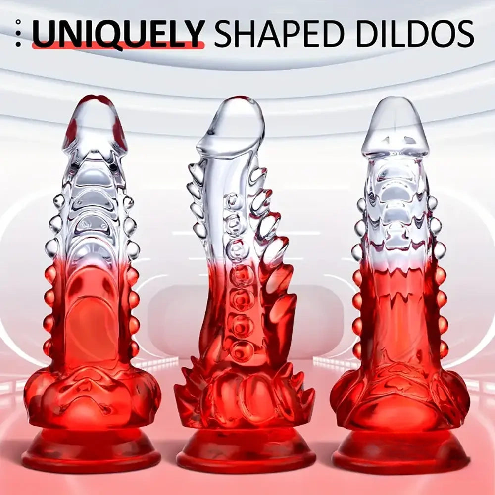 8.6in Spiked Soft Dildo Female Masturbator For Anus Vaginal Sex