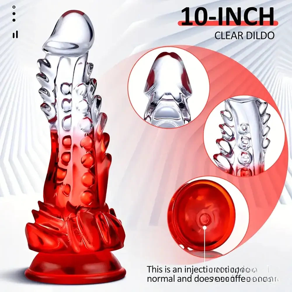 8.6in Spiked Soft Dildo Female Masturbator For Anus Vaginal Sex