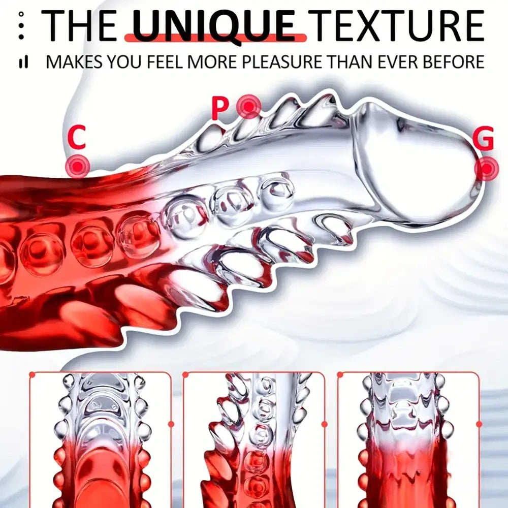 8.6in Spiked Soft Dildo Female Masturbator For Anus Vaginal Sex