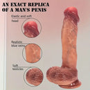 8.6in Thrusting Heating Vibrating Soft Silicone Dildo With Blue Veins
