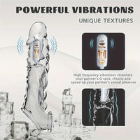 8.6in Vibrating Dildo Sleeve Silicone Soft Cock Enlargement Sex Toy