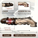 8.6in Vibrating Dildo Sleeve Silicone Soft Cock Enlargement Sex Toy