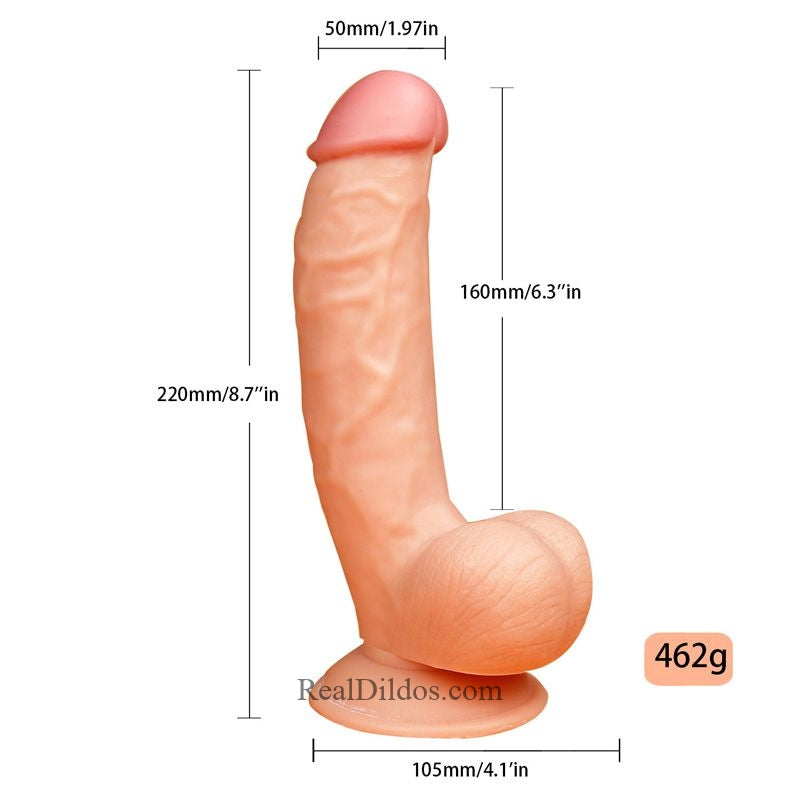 8.7″ Wall Soft Flexible Ultra Realistic Dildo Sex Toy